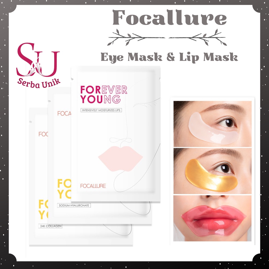 Focallure 24K Golden Natural Plant Eye Mask &amp; Cherry Lip Mask