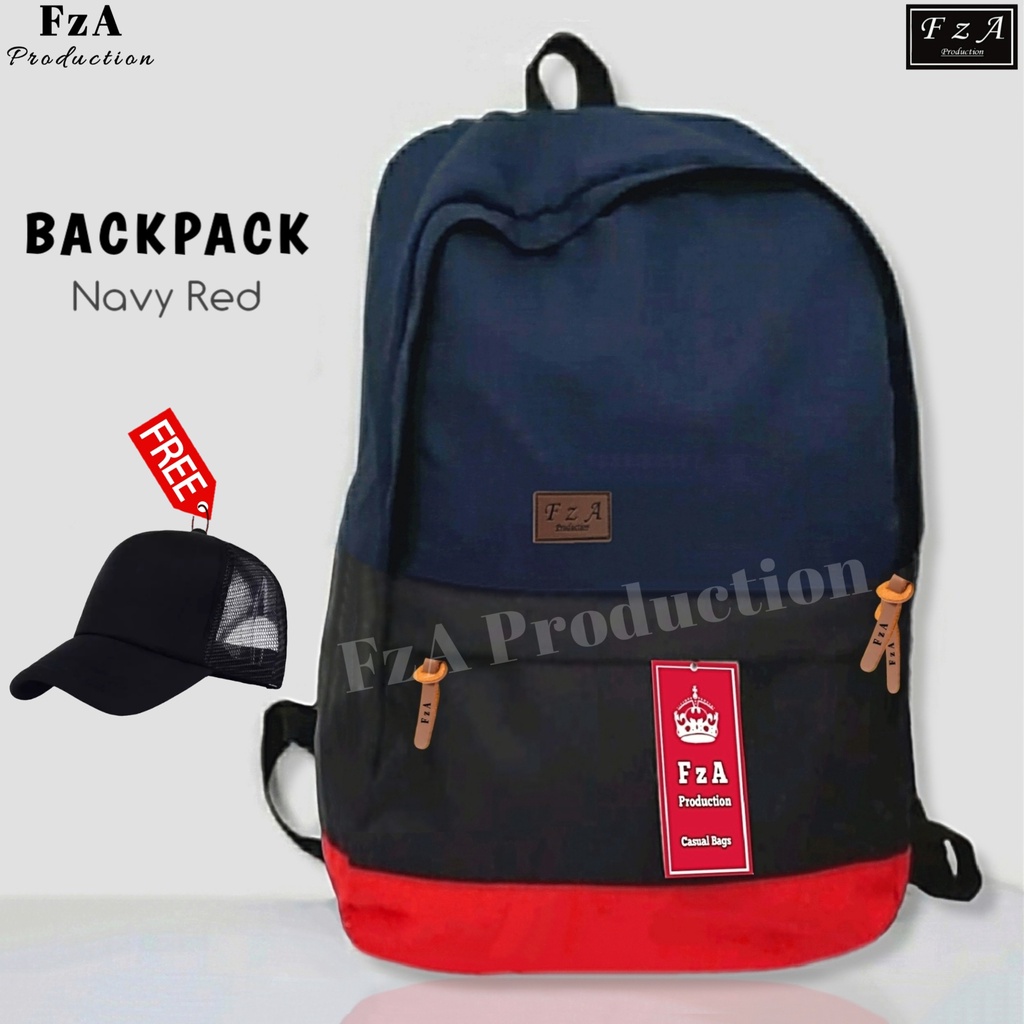 FzA Official - Tas Ransel Distro Casual Pria Wanita / Tas Ransel Laptop Backpack Sekolah Kuliah Distro Original Tas Punggung Laptop -