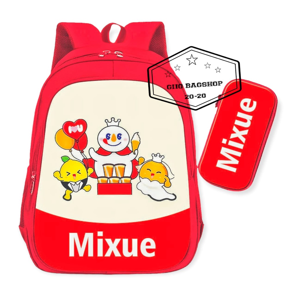 Tas mixue/Tas sekolah anak mixue/Tas tk/Tas SD/Tas ransel anak.