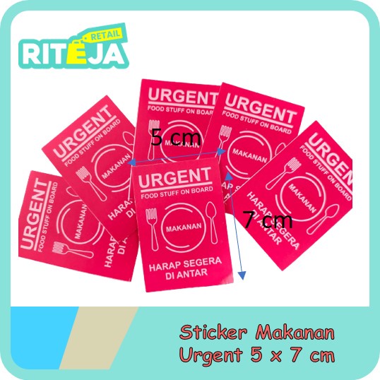 

Sticker Makanan Segera Di Antar Merah 5x7 cm