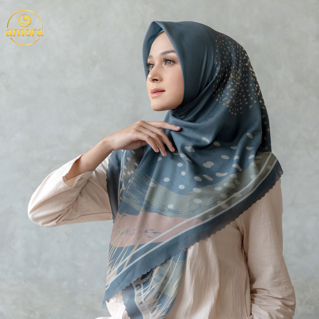 Kakamu Hijab Motif Segi Empat Premium Ultrafine Voal By Amora