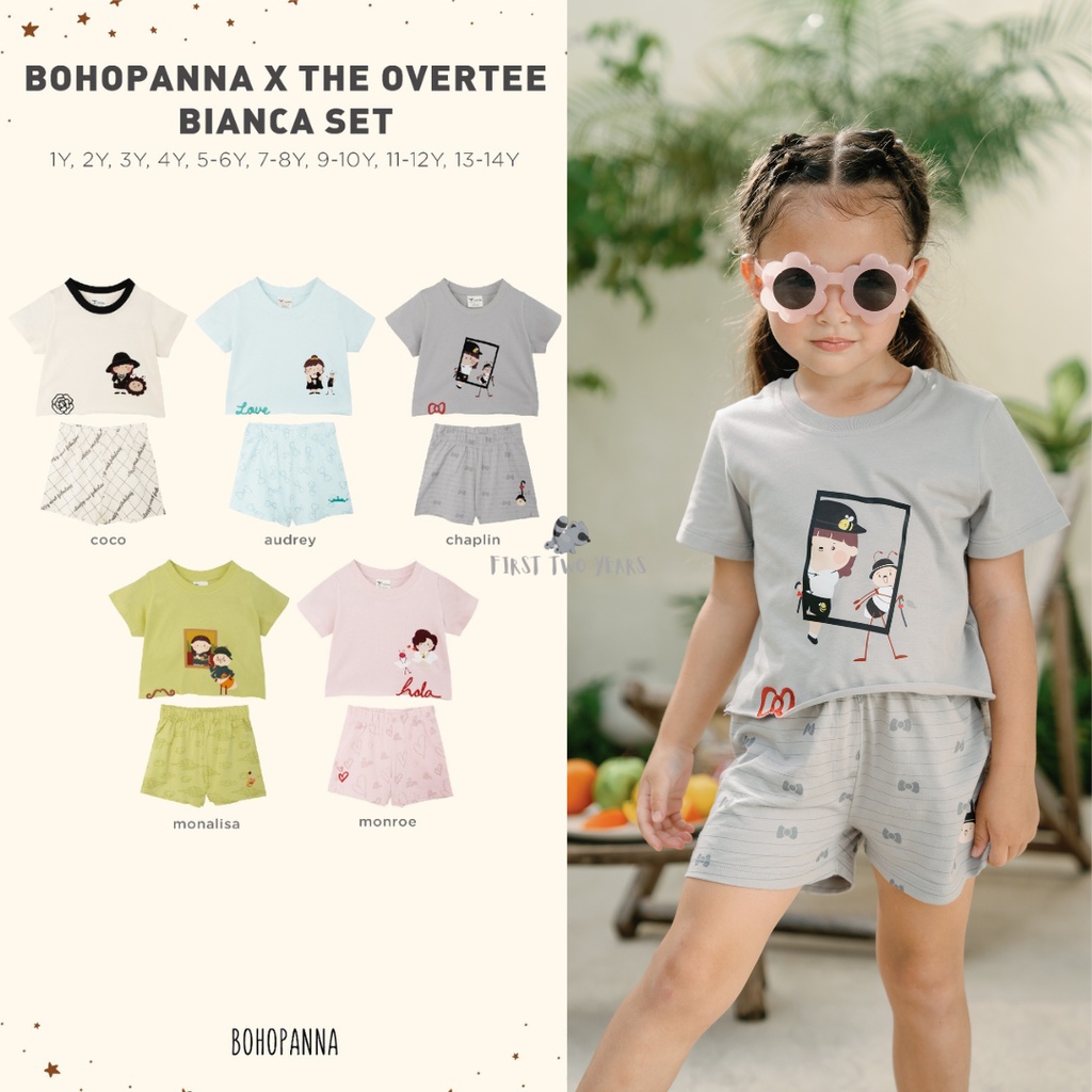 Bohopanna  x Overtee - Bianca Set / Setelan Anak Perempuan