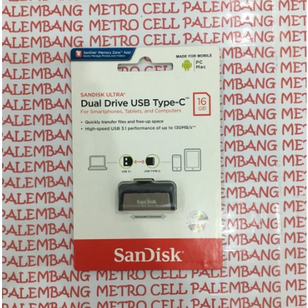 SanDisk ULTRA DUAL DRIVE OTG USB TYPE C 16GB/32GB