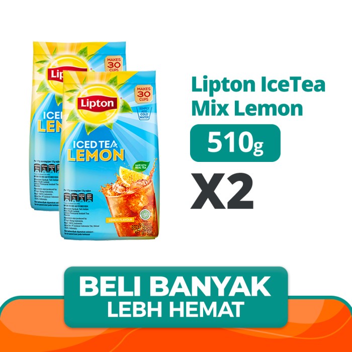 

Lipton Ice Tea Mix Lemon 510gr Twin Pack