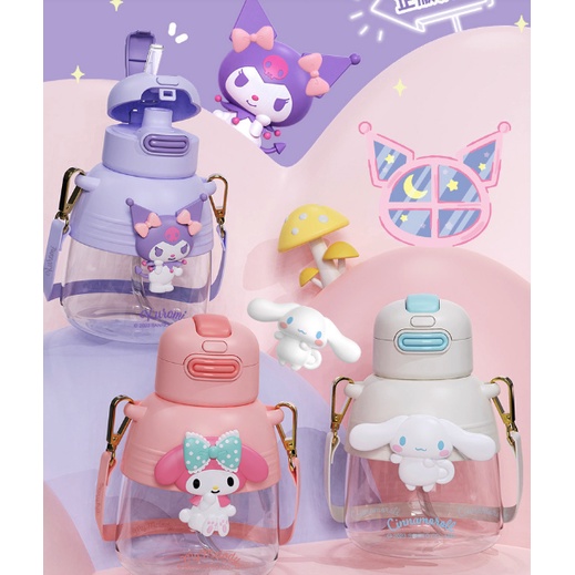 SANRIO WATERBOTTLES DUAL CAPS botol air anak dua fungsi 850ml DM2181