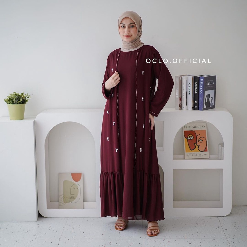 Oclo | Farzala Dress - Dress Muslim Wanita Gamis Manik Manik