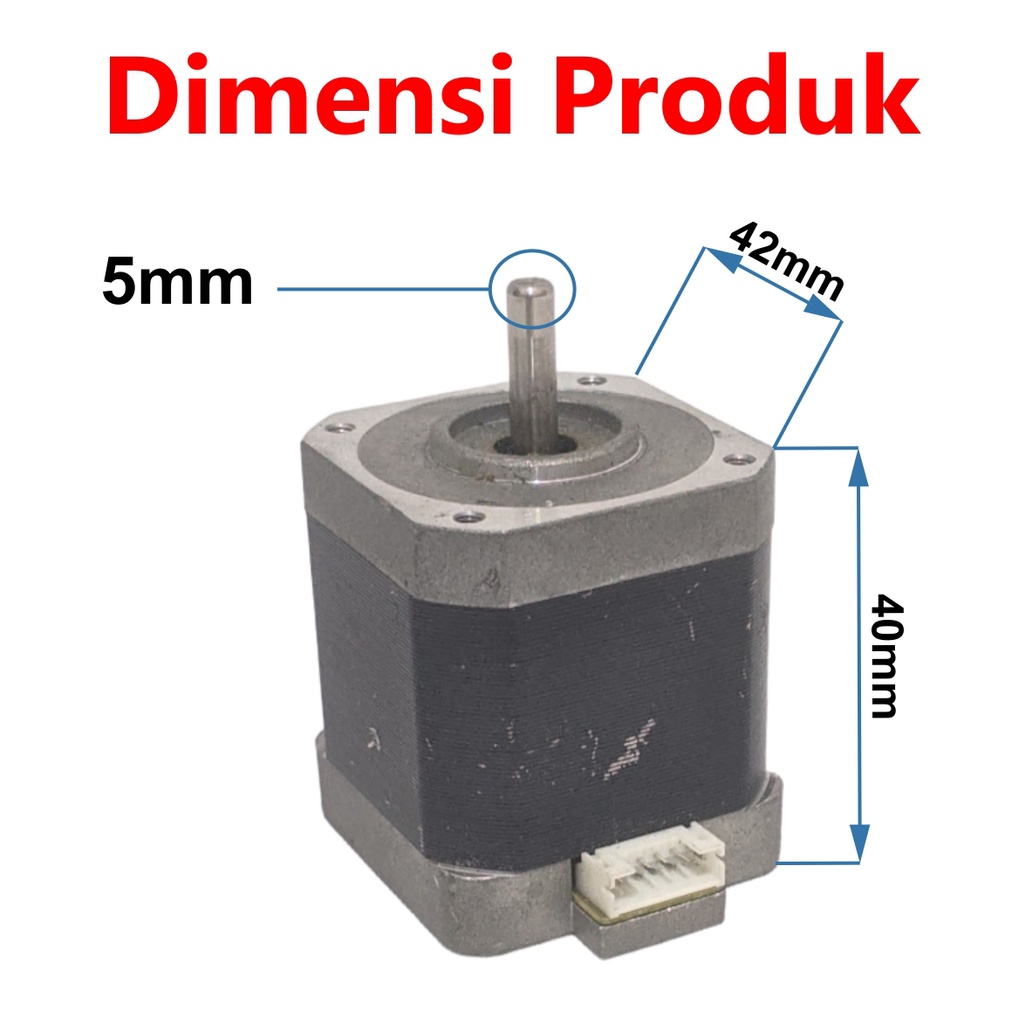 [HAEBOT] Nema 17 Mikro Stepper Motor 42mm 40mm CNC 3D Printer Axis Mekanik 0.7A 1.1A Dinamo Induksi Mesin Router Engraver Laser Slider Kuat Stepping Drawing