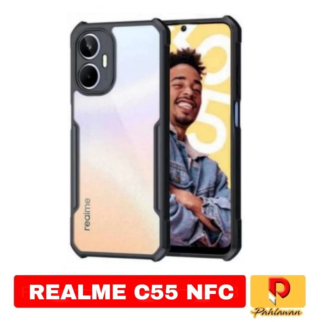 Case REALME C55 NFC New Edition trasparan - REALME C55 NFC, Hitam