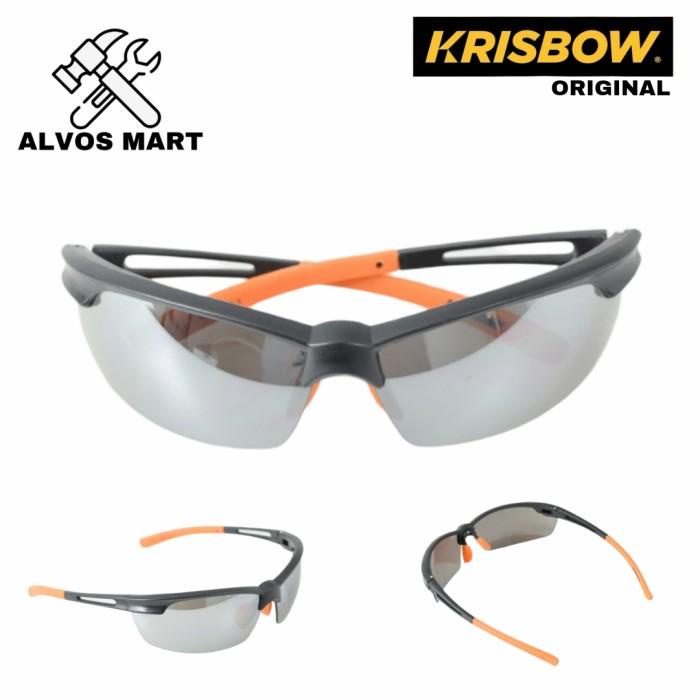 Terlaris Kacamata Safety Krisbow Nosepad Lensa Perak/Silver || Safety Glasses