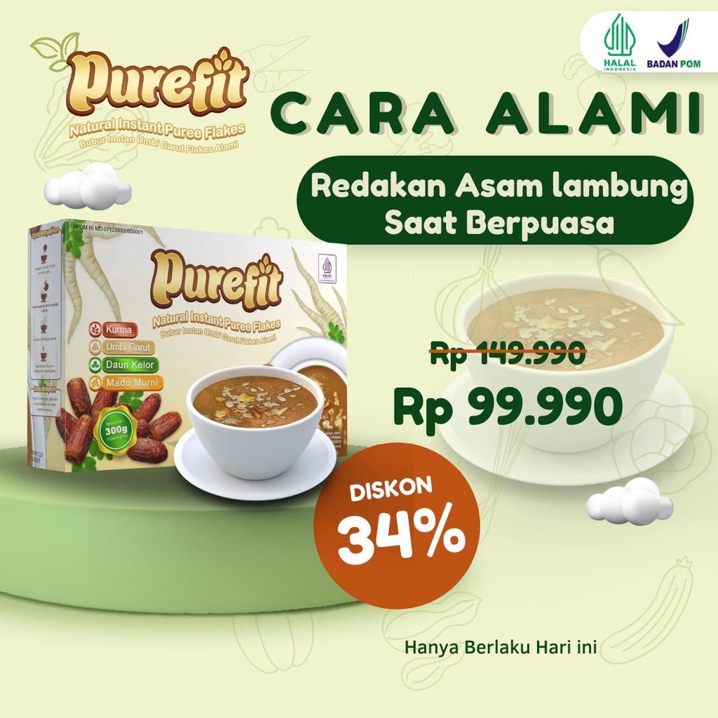 

Sereal instan Purefit Cereal Ekstrak Daun Kelor Umbi Garut Solusi Atasi Asam Lambung Maag Akut Diabetes Suplemen Makanan Diet