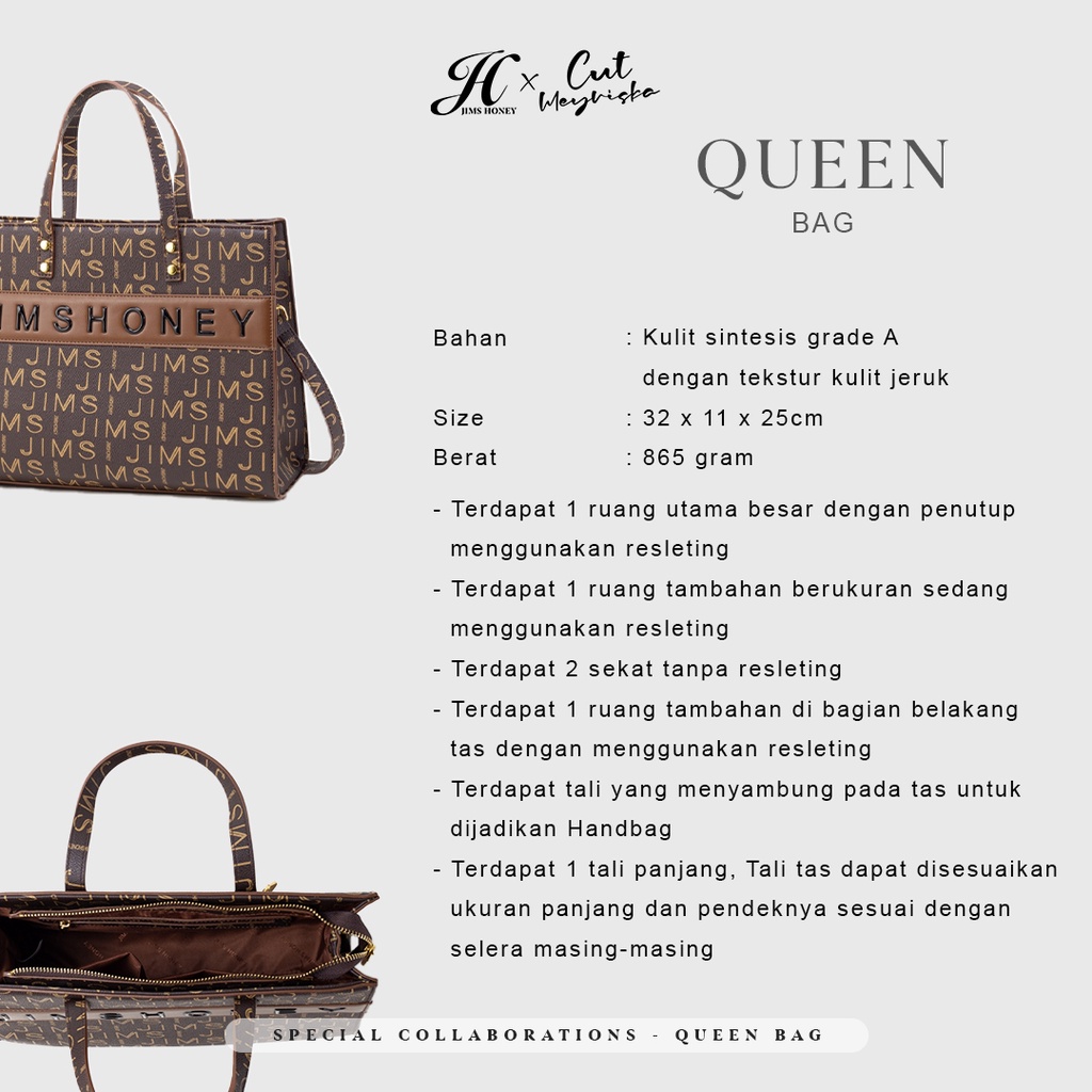 JIMS HONEY TAS WANITA TOTE BAG QUEEN BAG