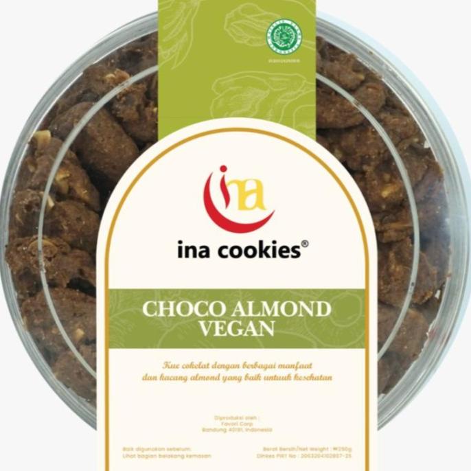 

Ina Cookies Choco Almond Vegan Reguler