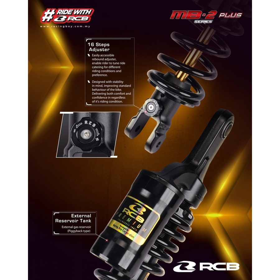 Shock belakang RCB mb2 plus vario beat shockbreaker 330MM SP