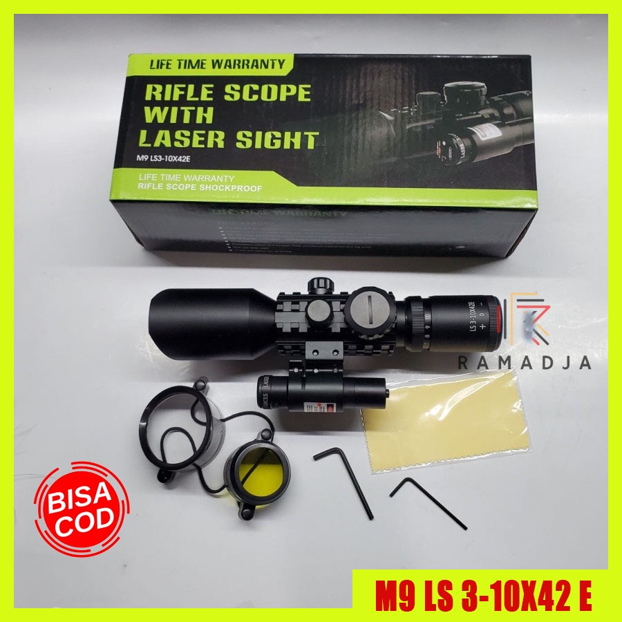 TELSCOPE M9 REDDOT M9 L 3-10X42 SL3-10X42E TELESKOP PLUS LASER TERBARU