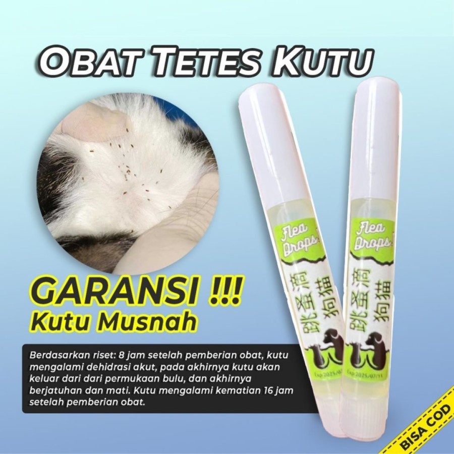 Anti-Kutu Kucing yang Efektif dan Aman FLEA DROPS FEZONE