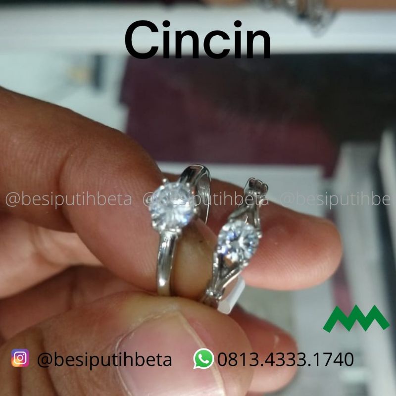 cincin besi putih asli/ cinci. besi putih ambon