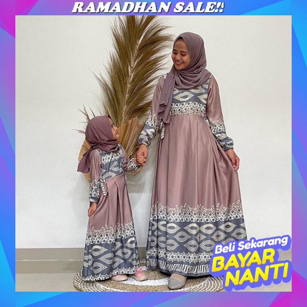 Couple Ibu Anak Remaja Gamis Nibras Terbaru Ngc 008 Gamis Ibu Anak Perempuan Terbaru Couple Haura Ba