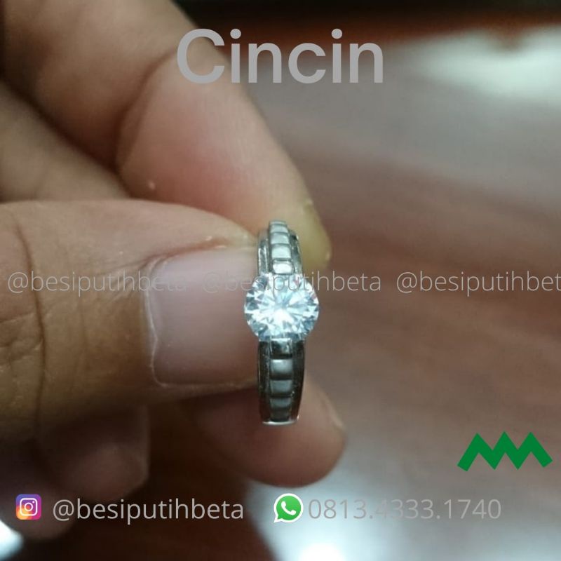 cincin besi putih asli/ cincin besi putih ambon
