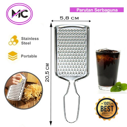 Parutan Keju Stainless Serbaguna Alat Parut Coklat Multifungsi Pemarut Wortel Food Grade