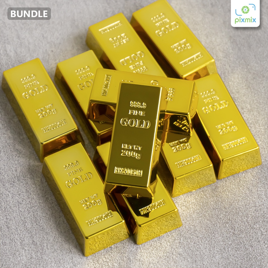 Props Properti Foto Produk Artificial - Gold / Emas Batangan Palsu