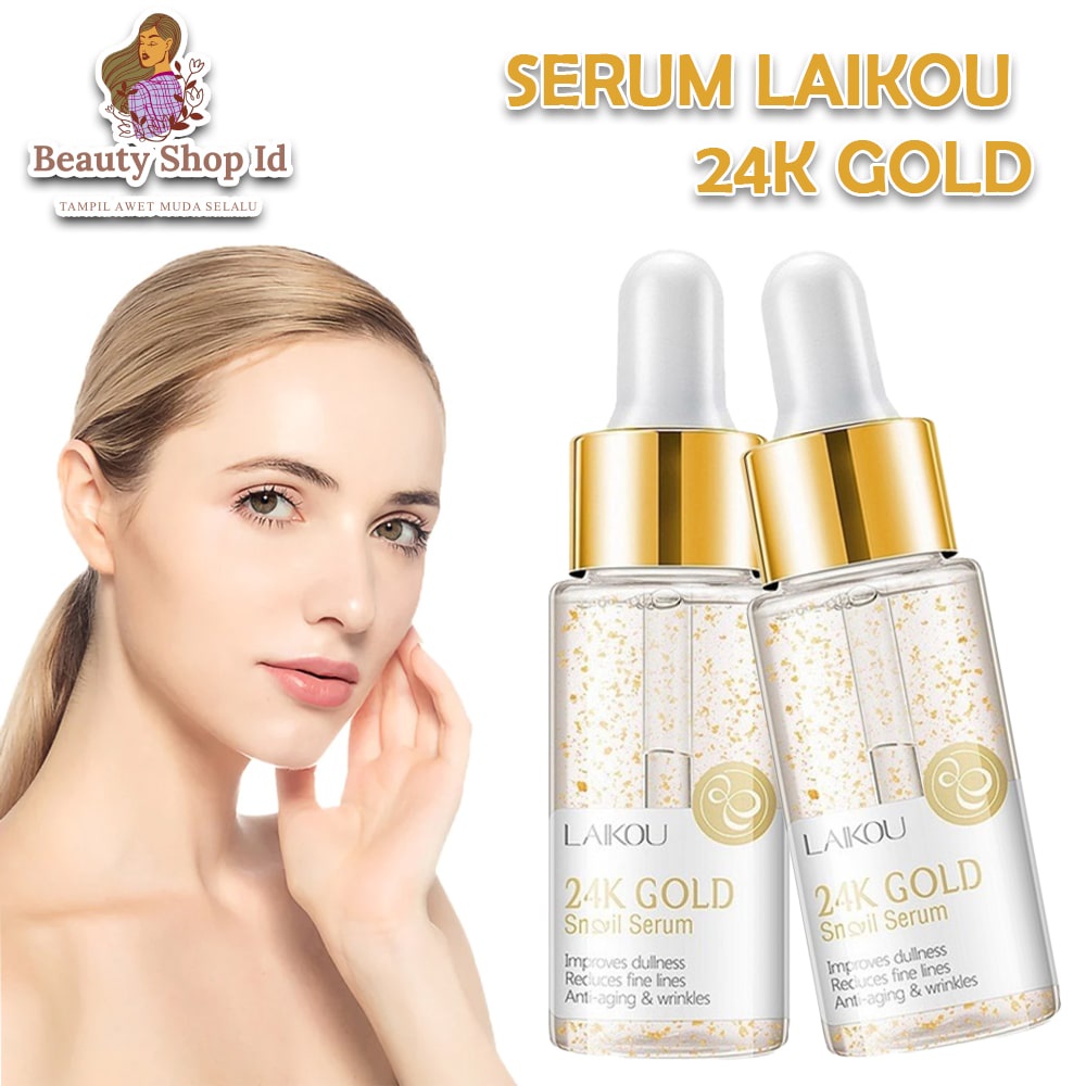 Beauty Jaya - Serum LAIKOU 24K Gold Serum Essence Mengencangkan Kulit