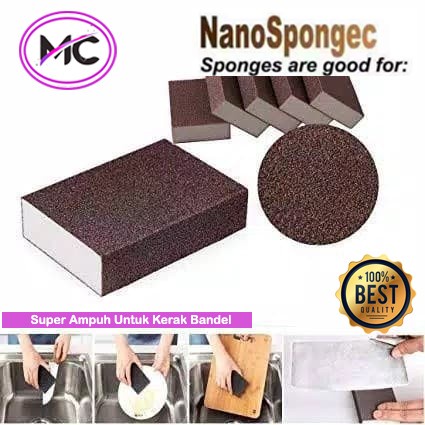 Spons Cuci Piring Penggosok Kerak Panci Spon Ajaib Nano Magic Sponge Praktis Pembersih Karat Wajan