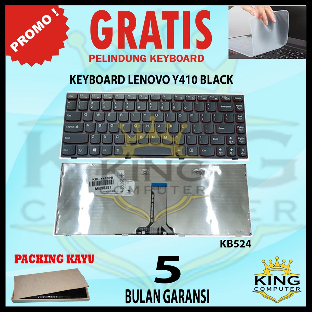 Keyboard Lenovo Ideapad Y400 Y400n Y400p Y410 Y410n Y410p Y430 Y430n GRATIS Keyboard Protector