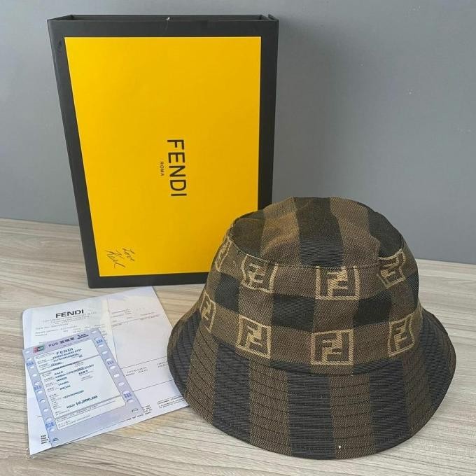Topi Fendi1 Bucket Hat Brown yesicamart