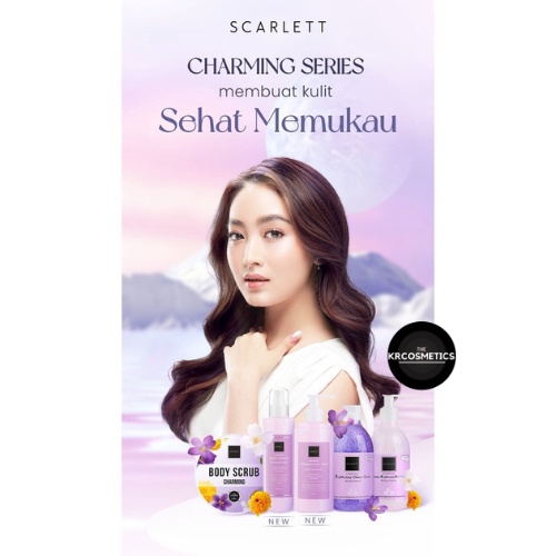 Scarlett Whitening Charming SERIES | Body Lotion - Body Cream- Body Serum - Body Scrub - Shower Scrub
