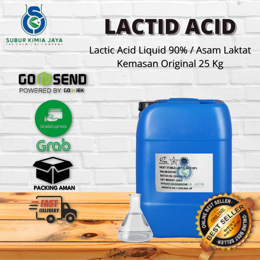 

Lactic Acid 90% Food Grade / Asam Laktat 25 Kg Khusus Kurir Instant