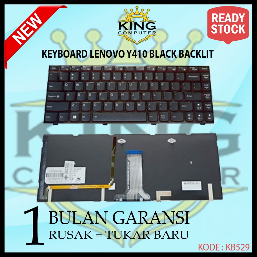 Keyboard Lenovo Y410PB Black Backlit