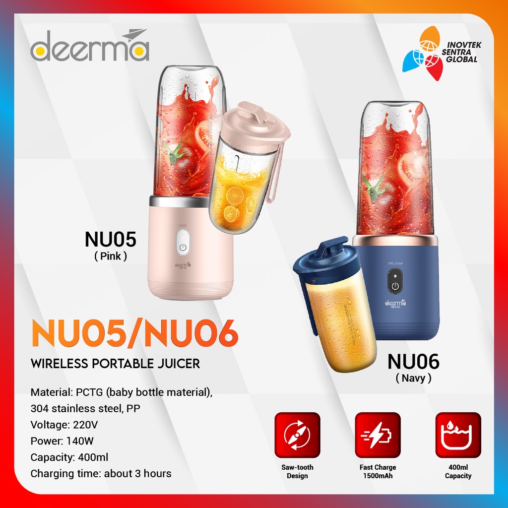 Deerma NU05 / NU06 Portable Blender Electric Juicer Mixer 400ml