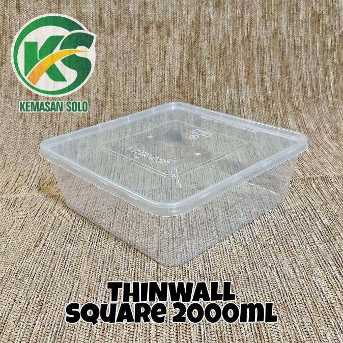 @=@=@=@=] Thinwall square 2000ml kotak persegi 2000 ml KLIR