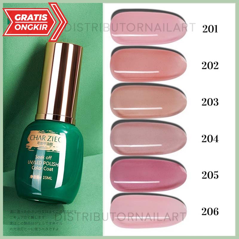 (101-206) CHARZIEG 15ml UV Led Soak Off Gel Polish Kutek Gel 15ml / Charzieg Jelly / Charzieg Transparent READY / Kutek Gel / UV Gel Polish