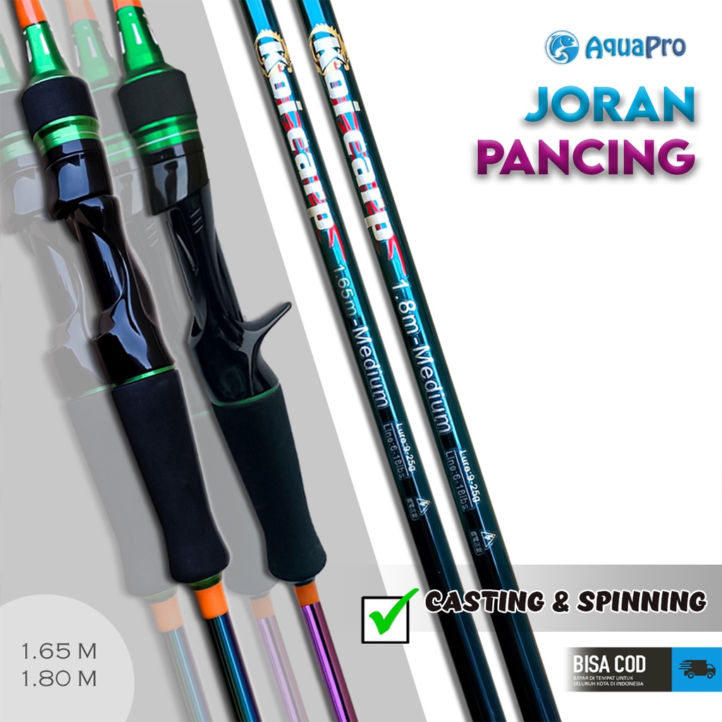 Joran Pancing Lure Koi Crap Warna Green Rainbown 1.65M 1.80M Fishing Lure Medium Carbon Lure Spinning &amp; Casting