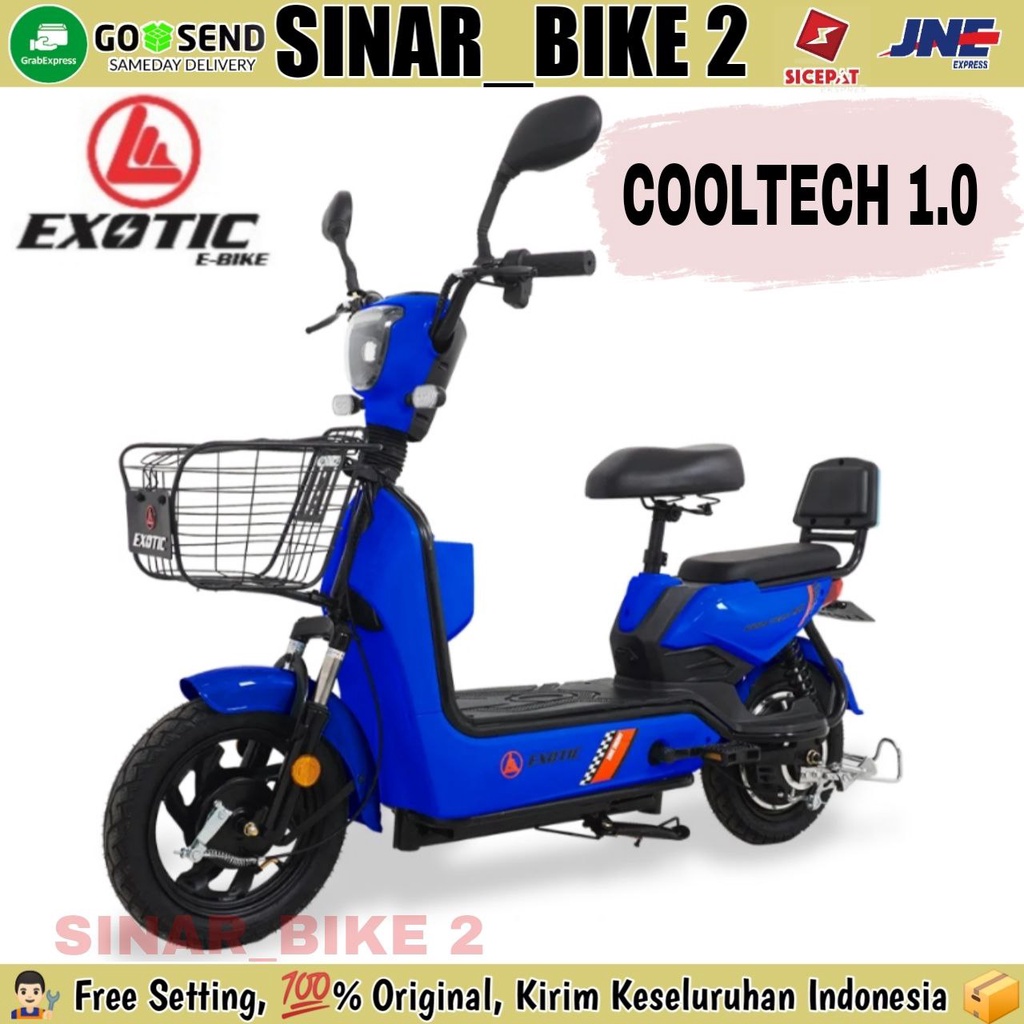 Sepeda Listrik EXOTIC GROZA MX Removable Battery ElectricBike  500 Watt &amp; Exotic Cooltech 1.0 500 Watt