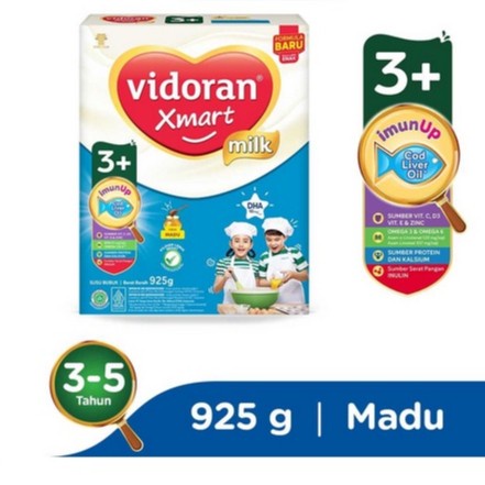 Terlaris Vidoran Xmart 3+ Rasa Madu / Vanila 950 Gr