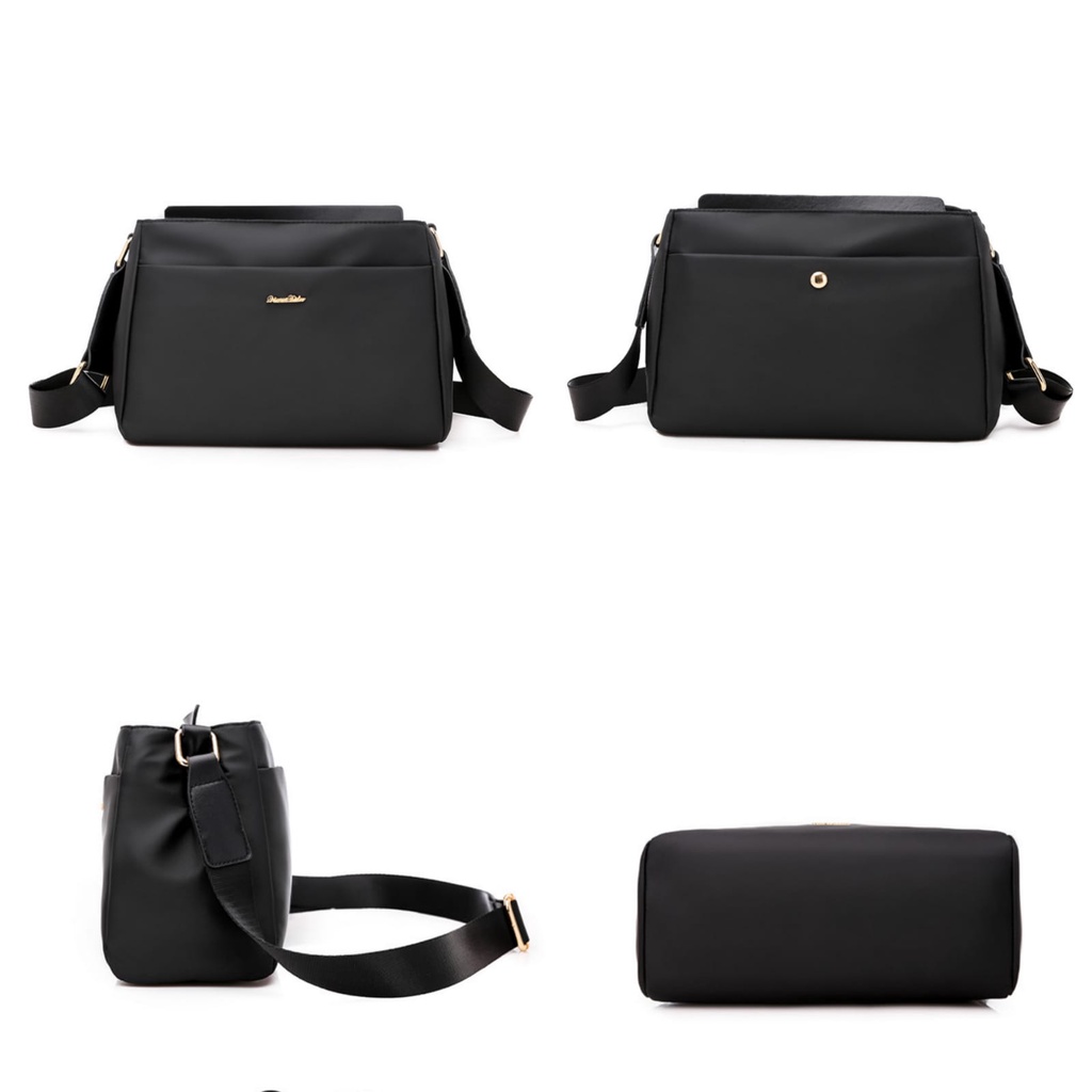 TAS SELEMPANG WANITA KOREA SLING BAG CEWEK ANTI AIR IMPORT HITAM TA769B5 WIKENIA PREMIUM MURAH FASHION REMAJA KEKINIAN BATAM SHOULDER SIMPLE BAHU BRANDED