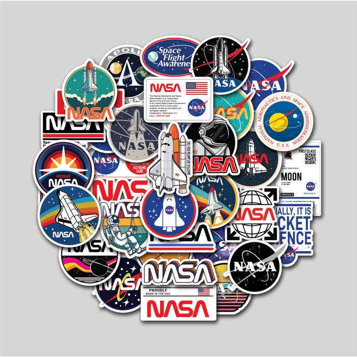 

Terlaris Sticker Pack Nasa Stiker Tumbler Laptop Stiker Koper Helm