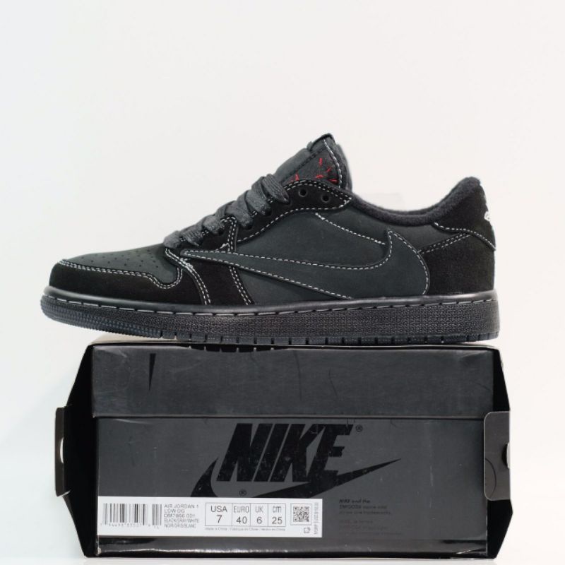 Sepatu Nike Air Jordan 1 Retro Low OG SP Travis Scott Black Phantom Original Material