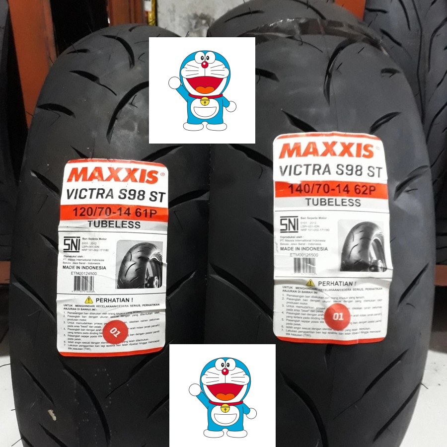 BAN TUBLESS MAXXIS AEROX DEPAN 120/70-14 BELAKANG 140/70-14