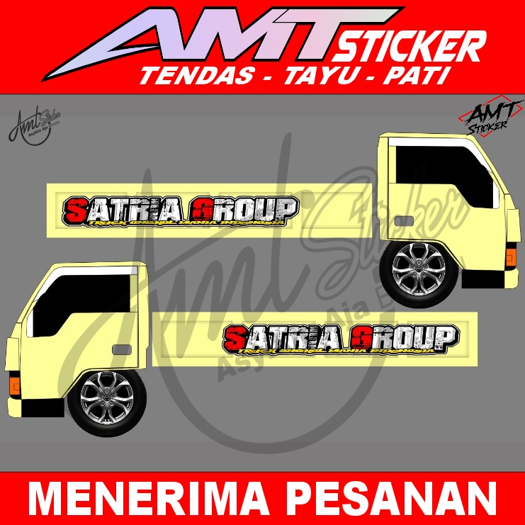 TERBARU Stiker Bak Samping Truk Engkel - Sticker Tulisan Ukuran 220x30 cm