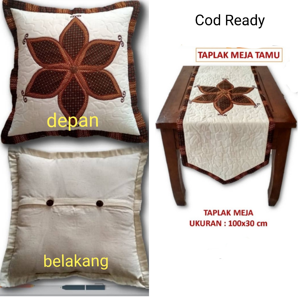 Sarung Bantal Kursi Sofa Batik Dan Taplak Meja Murah