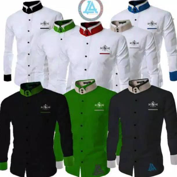 Kualitas NO 1 KEMEJA KOKO NU KERAH DOBEL SIZE M L XL XXL XXXL FASHION MUSLIM PRIA DEWASA BAJU KOKO N