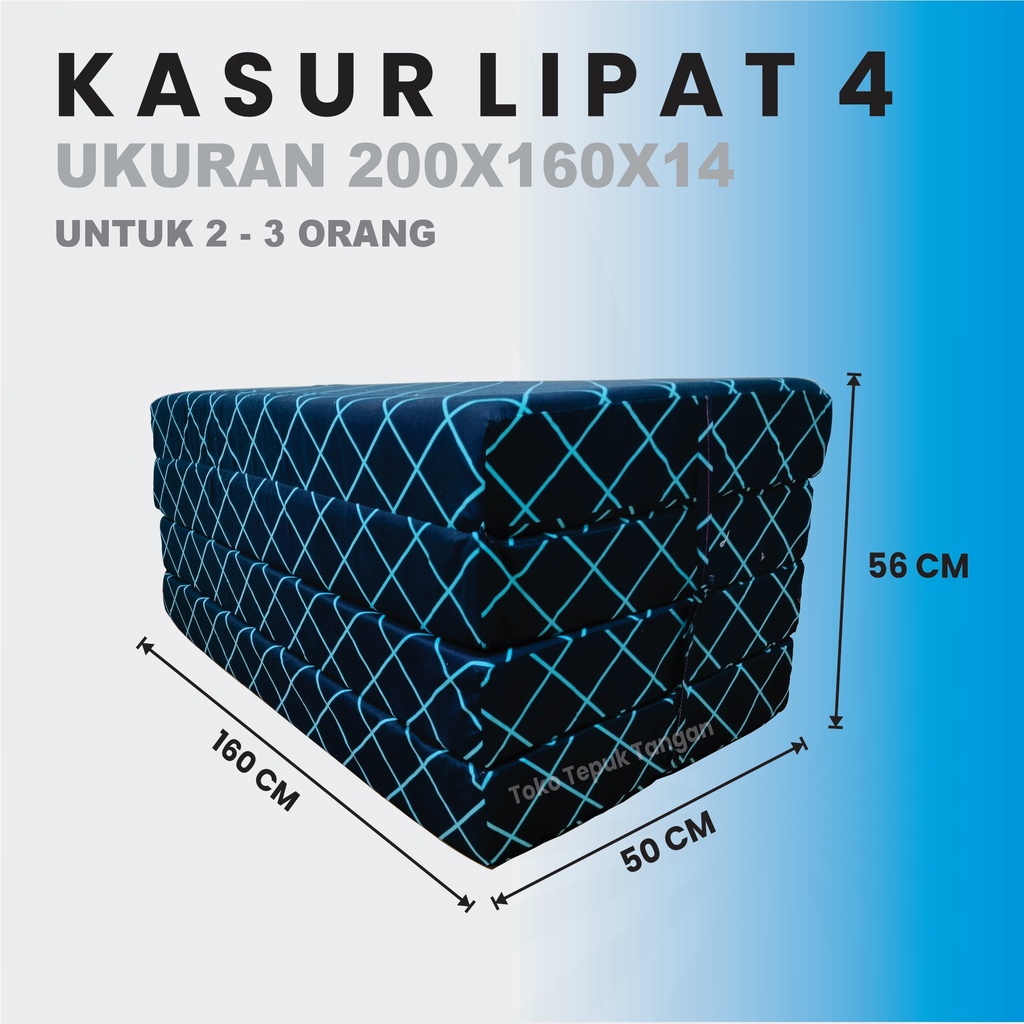 KASUR LIPAT 4 PATAH - Ukuran 200x160x14cm / KASUR BUSA MURAH / KASUR LANTAI