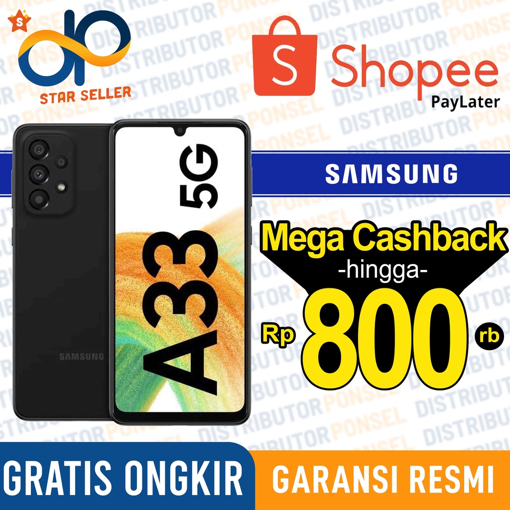 Samsung Galaxy A33 5G 8GB+256GB - 8GB+128GB Garansi Resmi Samsung A33 8GB 256 GB 6 GB 128 GB