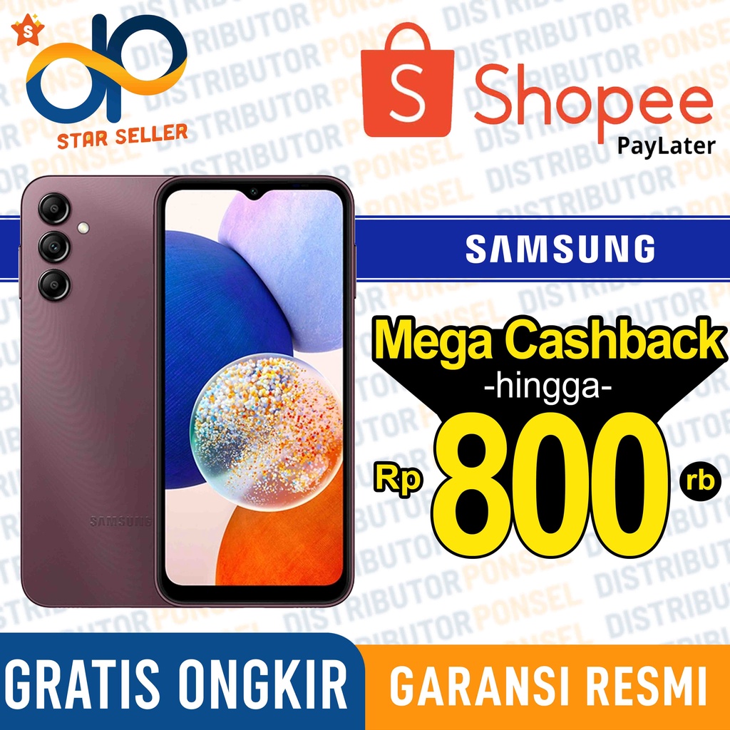 Samsung Galaxy A14 5G 6GB+128GB - 4GB+128GB Garasni Resmi Samsung A14 6 GB 128 GB