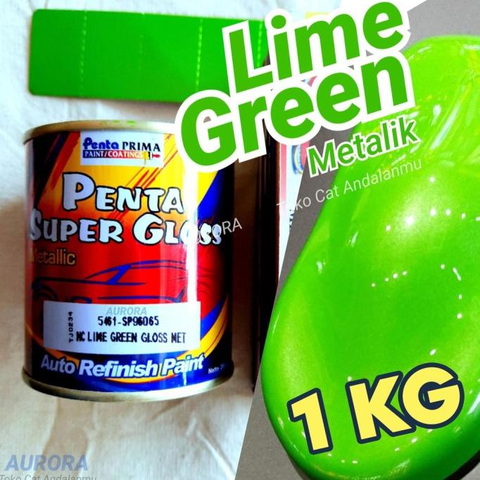 .........] Cat Penta Super Gloss Lime Green Hijau Metalik Hijau ijo 1kg