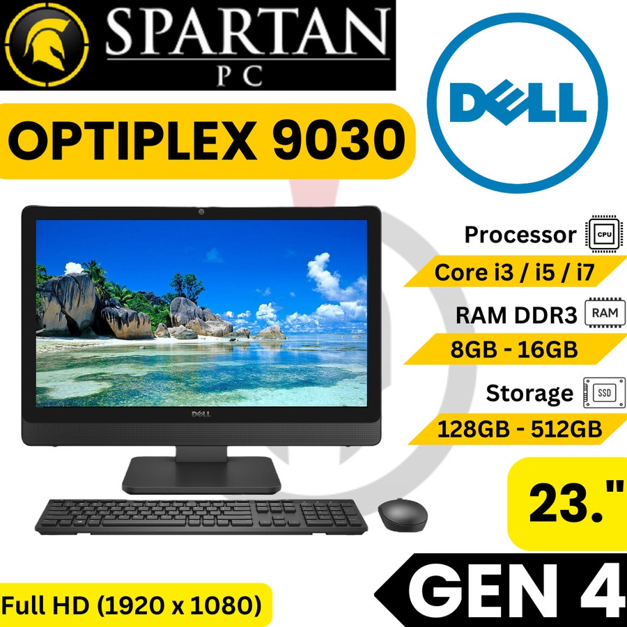 AIO Dell Optiplex 9030 i3 / i5 / i7 Gen 4th PC ALL IN ONE 23 Inch Second