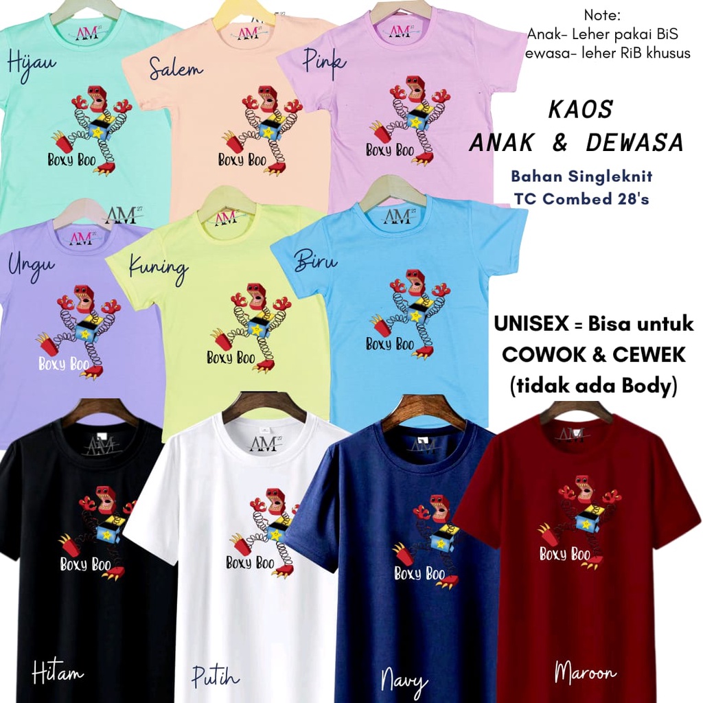 BAJU ANAK COWOK 1-12 Tahun - Remaja - Dewasa - Jumbo Boxy boo